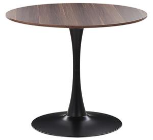 Kulatý jídelní stůl Berylle (tmavé dřevo) (pro 4 osoby). 1078126