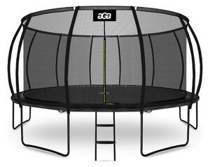 Aga Trampolína 500 cm Černá + ochranná síť + žebřík