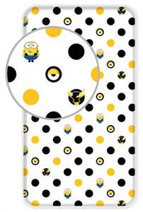 Bavlněné prostěradlo 90 × 200 cm – Mimoni 2 "Banana"