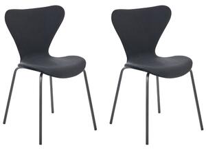 Set 2 ks jídelních židlí Baylor (černá). 1078158