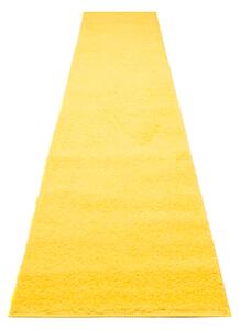 Makro Abra Běhoun Shaggy DELHI 7388A Jednobarevný žlutý Šíře: 60 cm