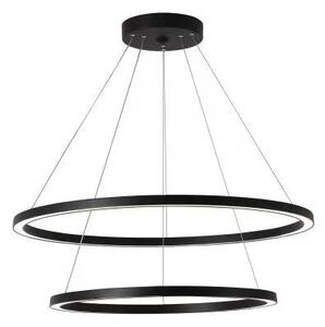 Immax NEO FINO Smart závěsné svítidlo 2 kruhy, 60+80cm, 93W, černé, Zigbee 3.0