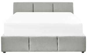 Manželská postel 160 cm Belize (světle šedá) (s roštem) (s úl. prostorem). 1078174