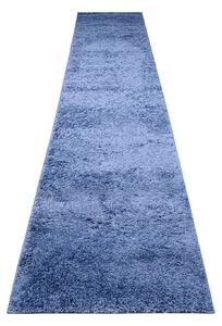 Makro Abra Běhoun Shaggy DELHI 7388A Jednobarevný modrý Šíře: 60 cm