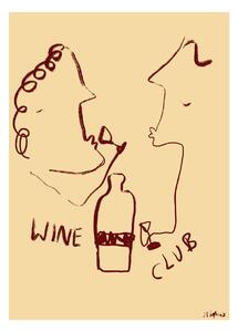 The Poster Club Plakát Wine Club by Ruby Hughes 30x40