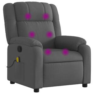 Masání polohovací křeslo tmav edé textil