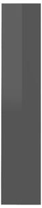 Nástěnný botník Fonzi - 80x18x90 cm | černý s vysokým leskem