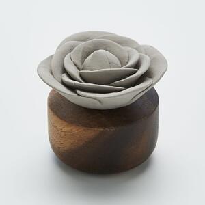Rose du Bengale | Parfémový difuzér ze dřeva a keramiky Barva: Šedá