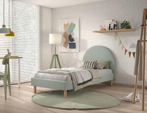 Vipack Moon čalouněná postel - dvě šířky Barva: Zelená, Velikost: 90x200 cm