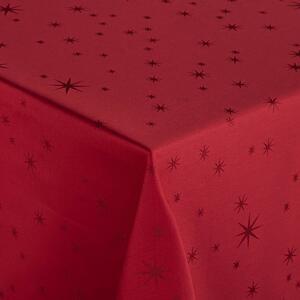 Ubrus Veba FLOW Hvězdičky červená Velikost: 140x120 cm - ovál