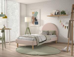 Vipack Moon čalouněná postel - dvě šířky Barva: růžová, Velikost: 90x200 cm