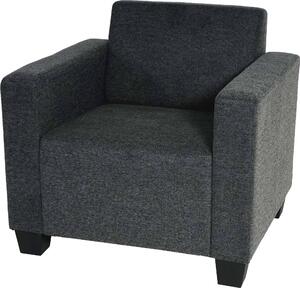 Křeslo lounge chair Lyon, látka/textil antracitov edá
