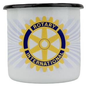 BELIS Smaltovaný hrnek ø 8 cm - 0.35 l bílý ROTARY - 11108-039DR105