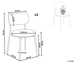 Set 2 ks jídelních židlí Cola (šedá). 1078320