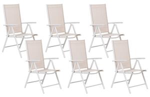 Set 6 ks zahradních židlí Cupid (béžová). 1078330