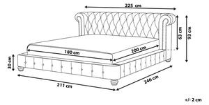Manželská vodní postel 180 cm Chomper (hnědá) (s roštem a matrací). 1078337