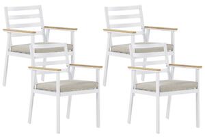 Set 4 ks zahradních židlí Cork (bílá). 1078340