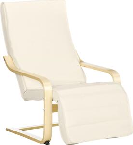 HOMCOM Relaxaní křeslo, houpací křeslo, odpoinkové křeslo, relaxaní křeslo s nastavitelnou oprkou nohou
