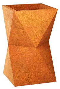 Cortenový květináč geometrický AMPOLLETA S, 45 x 45 x 82,5 cm