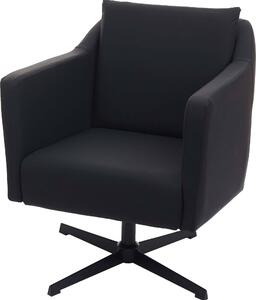 Lounge křeslo HWC-H93b, křeslo koktejlové křeslo relaxaní křeslo s podstavcem, otoné Imitace ke erná
