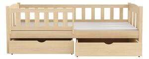 Dětská postel s úložným prostorem Bolek, Bílá, 90x200 cm