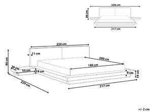 Manželská postel 180 cm ZEPHYRE (s roštem) (tmavé dřevo). 1007565