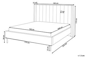 Manželská postel 160 cm Vue (sivobéžová) (s roštem). 1076448
