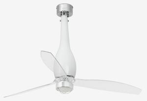 ETERFAN M LED, bílá/transparentní, stropní ventilátor s DC motorem - FARO