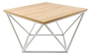 Konferenční stolek CURVED 60x60 cm bílá/béžová