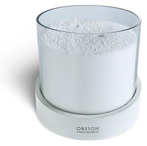 Obeton Sypaná svíčka v betonu Jelena 450g - bílá