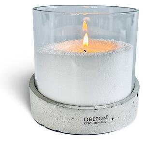 Obeton Sypaná svíčka v betonu Jelena 450g - přírodní
