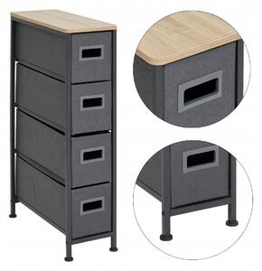 Koupelnový regál 5five Simply Smart šedý se 4 zásuvkami 48x20x75 cm