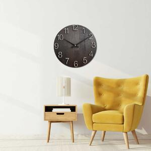 SENTOP | Luxusní dřevěné nástěnné hodiny Wenge s 3D číslicemi | SENTOP MAS016-OSMO-3169-heads-black analogové
