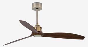JUST FAN M, starozlatá/dřevo, stropní ventilátor s DC motorem - FARO