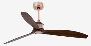 JUST FAN M, měď/dřevo, stropní ventilátor s DC motorem - FARO