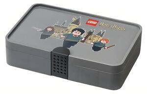 Lego® Šedý úložný box s přihrádkami LEGO® Harry Potter 26,7 × 17,8 cm
