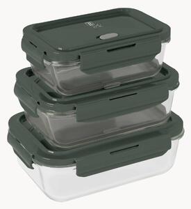 Sada dóz na potraviny Matte Green, 3 díly