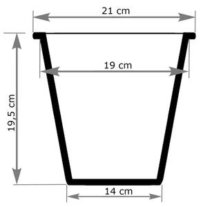 Kulatá plastová vložka, Ø 21 cm x výška 19,5 cm, černá