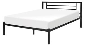 Manželská postel 140 cm Cush (černá) (s roštem). 1078519