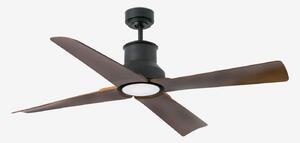 FARO WINCHE M LED, hnědá, stropní ventilátor s DC motorem - FARO, IP44