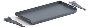 AJ Produkty Šikmá police k pracovnímu stolu ROBUST/SOLID, 670x300 mm, tmavě šedá