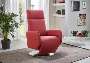 RELAXAČNÍ KŘESLO, kůže, červená Sit & More - Online Only křesla & taburety, Online Only