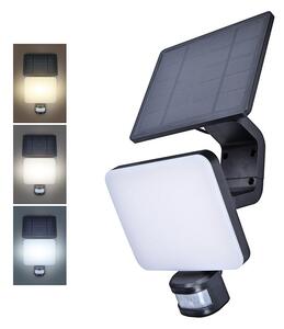 SOLIGHT LED solární osvětlení se senzorem 11W, 1200lm, 3 CCT, Li-Ion, černá