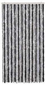 Závěs proti hmyzu šedý a černý 100 x 230 cm žinylka