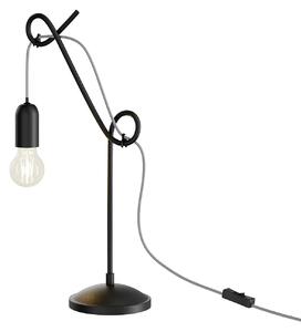 Lucande Jorna stolní lampa černá, kabel šedý