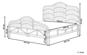 Manželská postel 160 cm Dori (světlé dřevo) (s roštem). 1078626