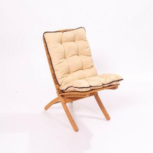 Krémová dřevěná zahradní židle – Floriane Garden