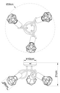 Brilagi - Přisazený lustr CAGE 3xE14/40W/230V