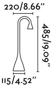 LENA černá stolní lampa na čtení - FARO