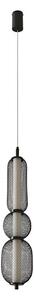 LED Lustr na lanku PUMA LED/15W/230V pr. 14 cm černá